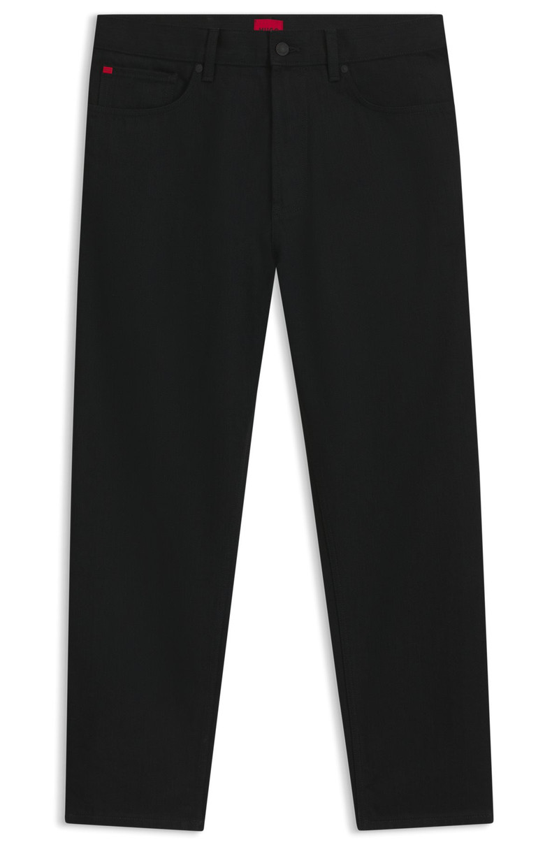 BLACK TAPERED-FIT JEANS IN JAPANESE DENIM 1