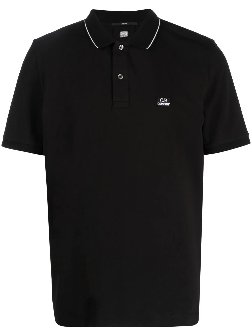 logo-patch cotton polo shirt - 1