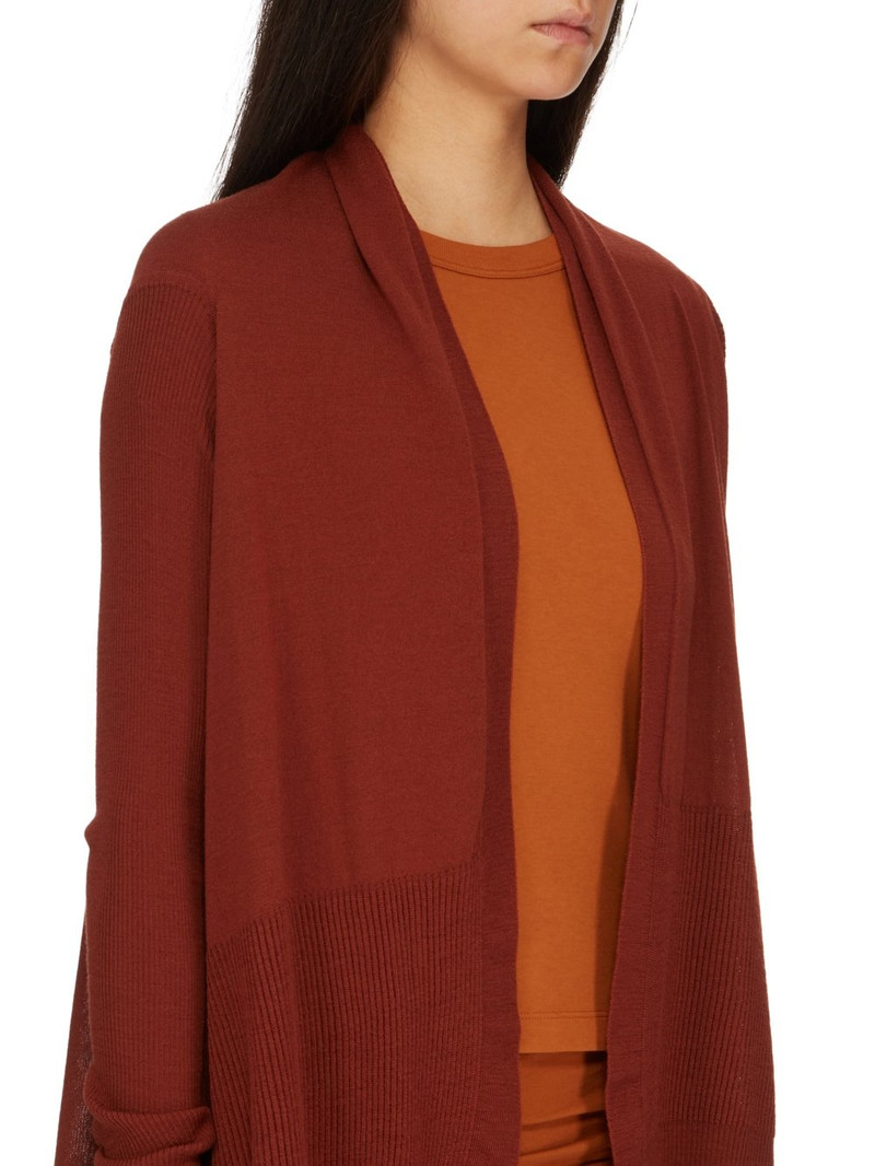 Long Open-Front Wool Wrap Cardigan Sweater 4