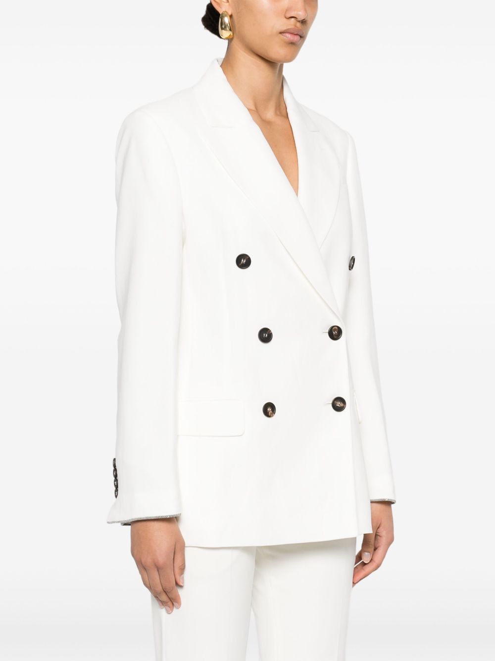 Brunello Cucinelli Women Double-Breasted Blazer - 4
