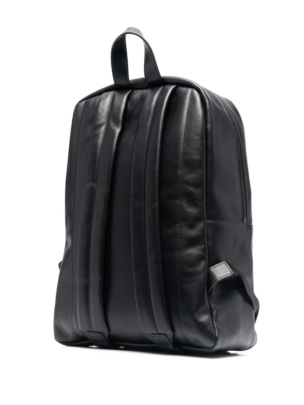 zipped leather backpack - 3