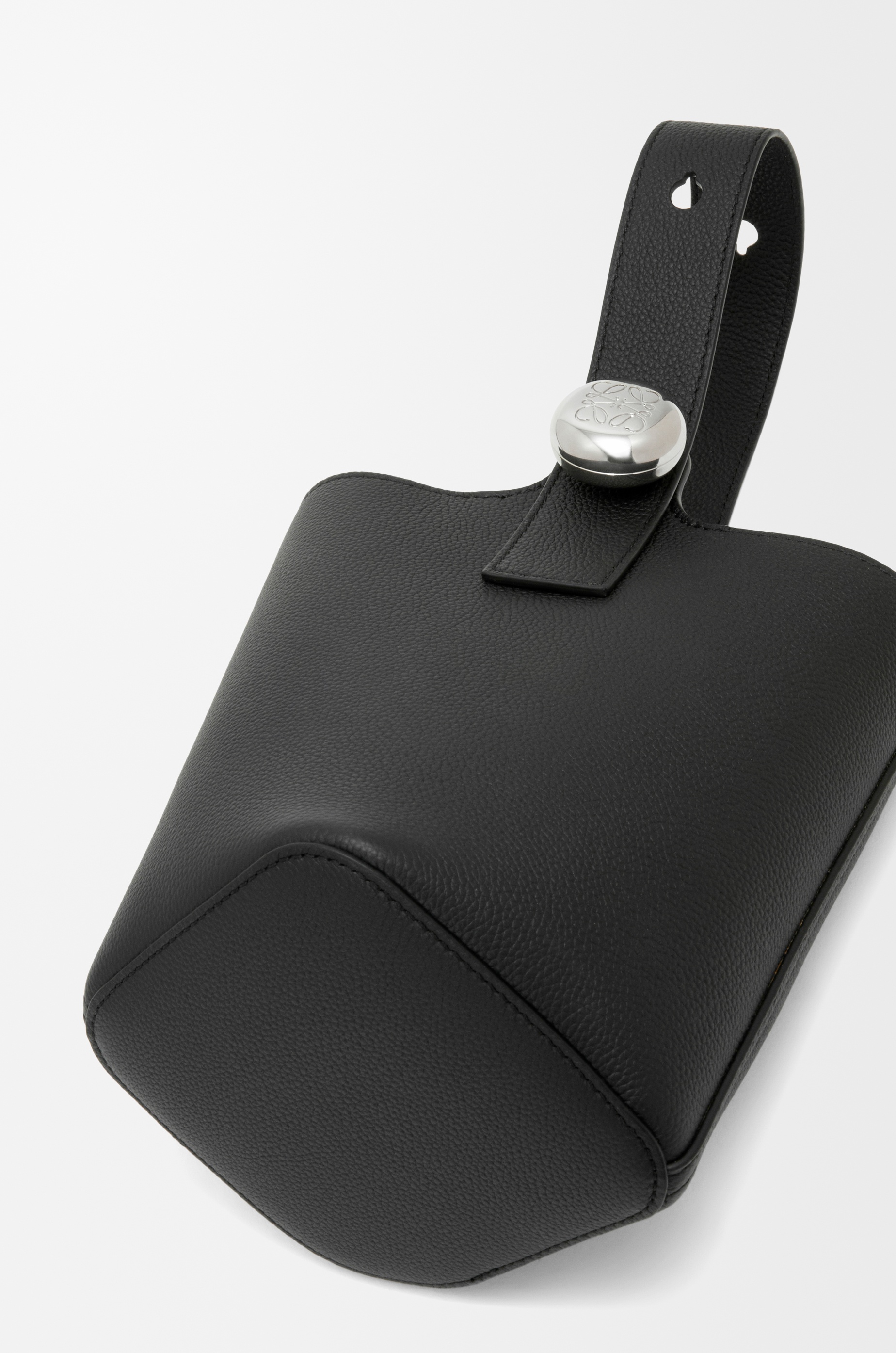 Mini Pebble Bucket bag in soft grained calfskin - 9