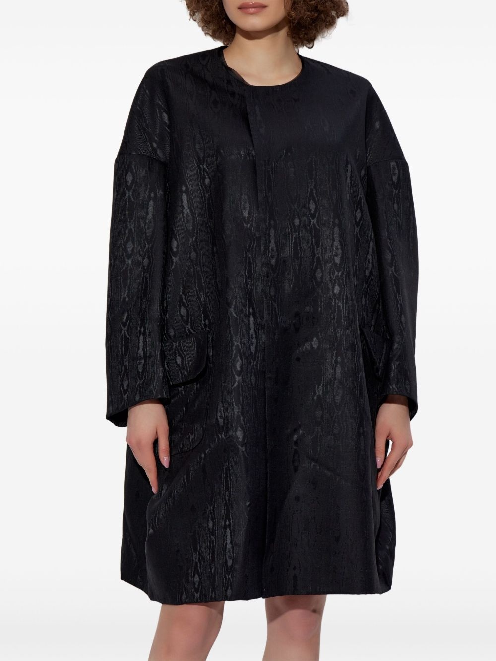 silk-blend coat - 3