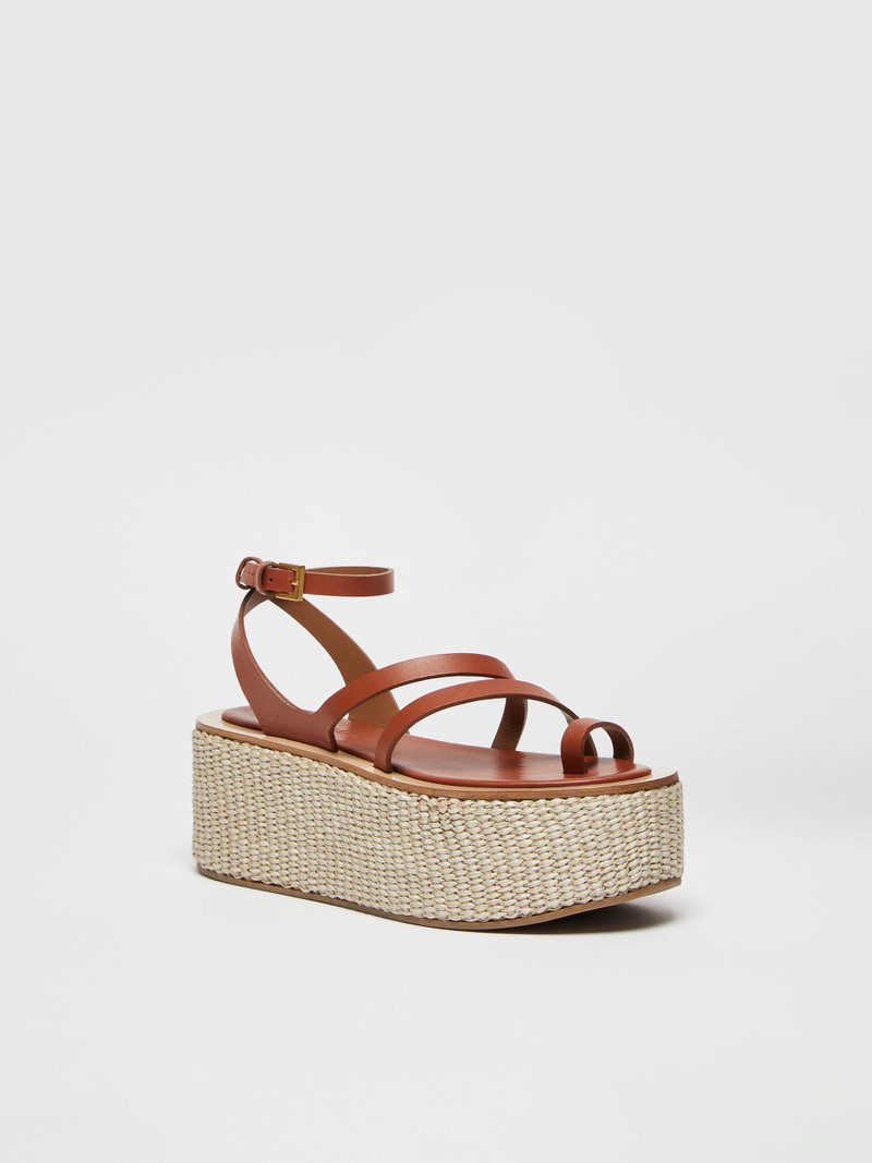 Max Mara BIARRITZ Leather sandals outlook