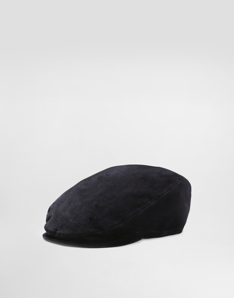 Velvet flat cap 1