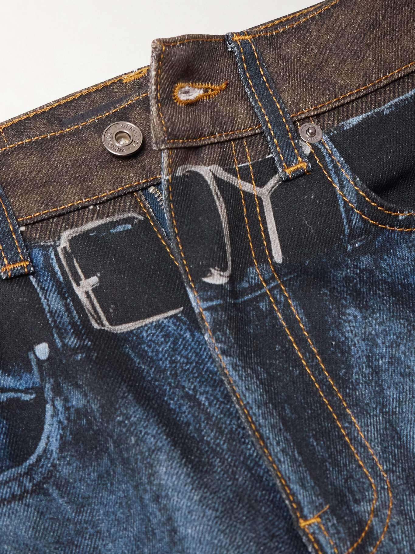 Printed high-rise slim-leg jeans - 5