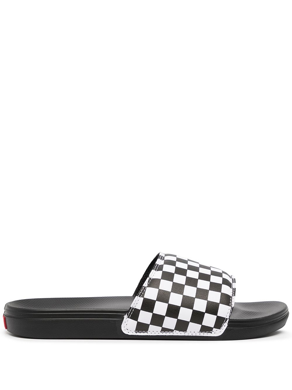 checkerboard-print open-toe sandals - 1