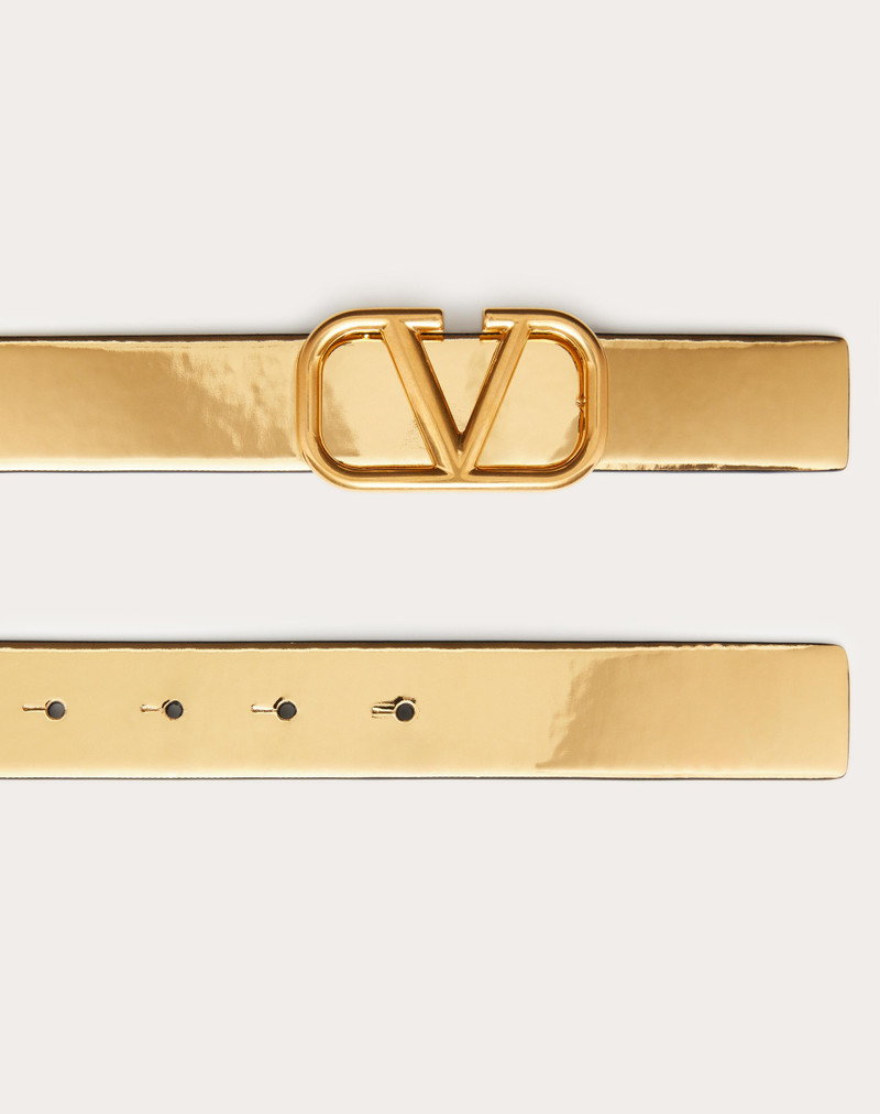 VLOGO SIGNATURE BELT IN MIRROR-EFFECT CALFSKIN 30 MM 3