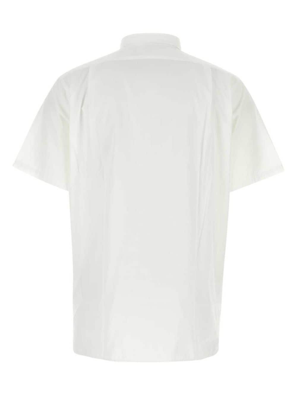 embroidered-logo button-up shirt - 2