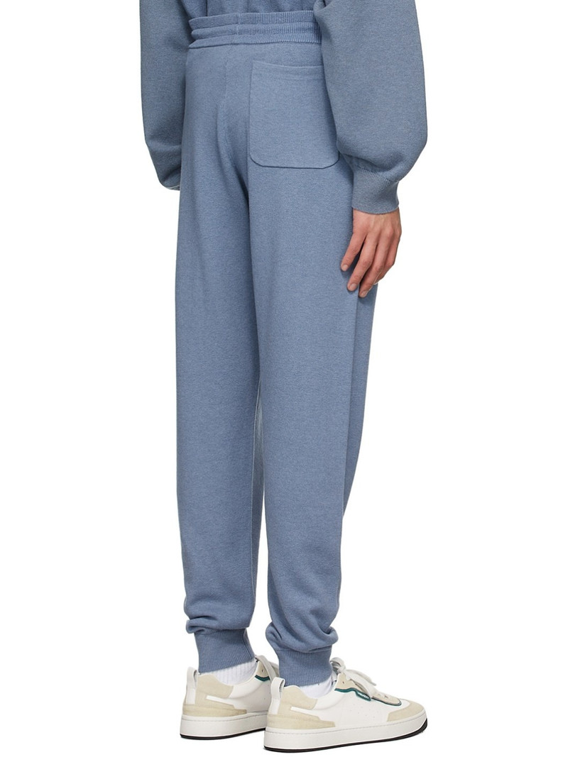 Blue Wool Lounge Pants 3