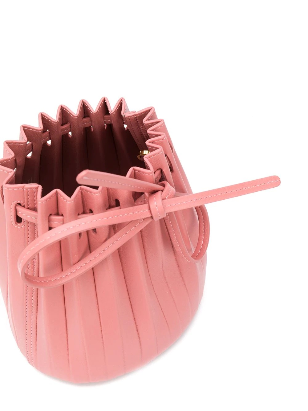 mini pleated bucket bag - 5