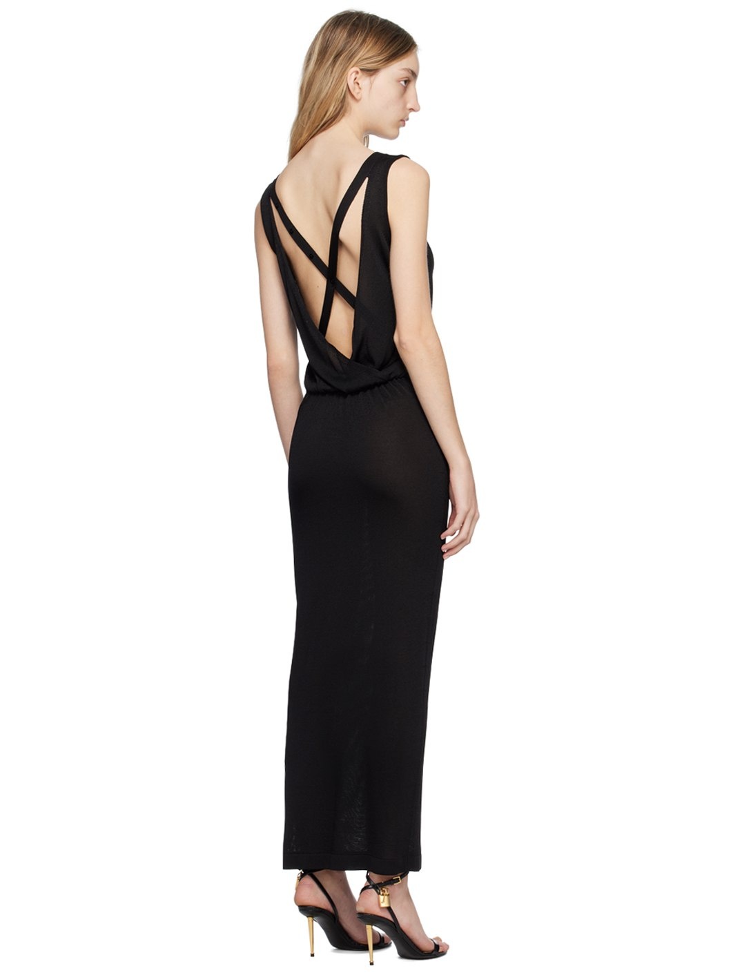 Black Slinky Maxi Dress - 3