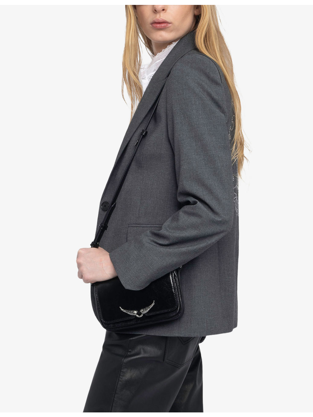 Vavy Rhinestone-Embellished Stretch-Woven Blazer - 4