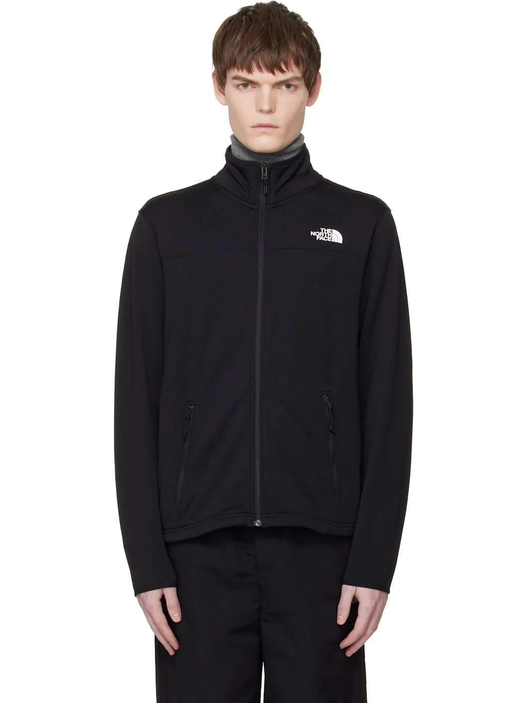 Black Cedar Trail Grid Fleece Full-Zip Jacket - 1