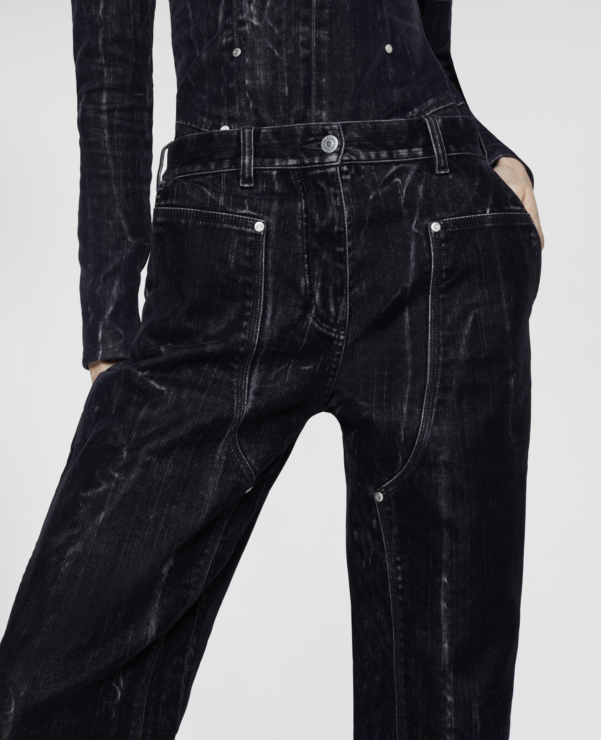 Straight Leg Velvet Jeans - 4