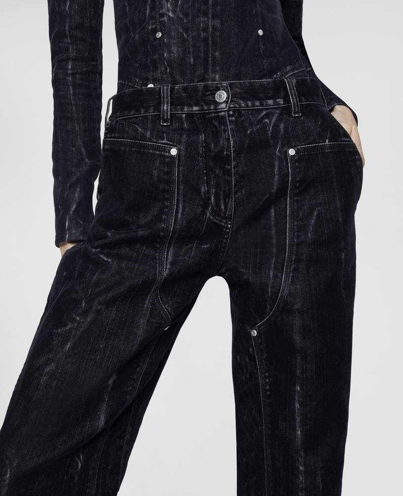 Straight Leg Velvet Jeans 4
