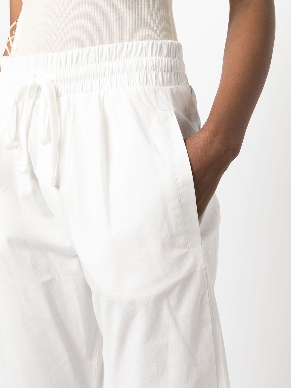 drawstring cropped trousers - 5