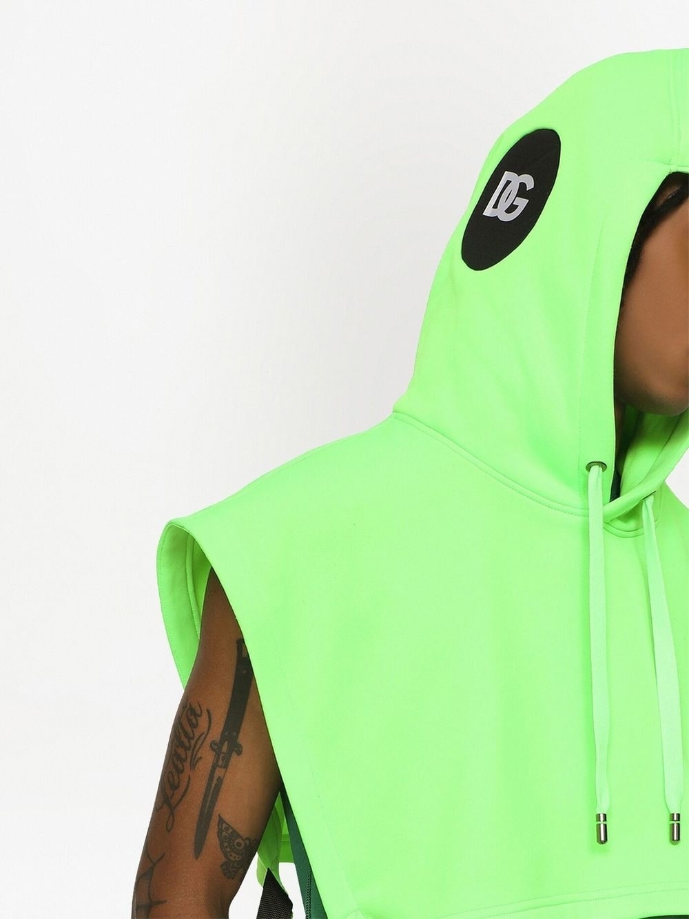 logo-print cropped hoodie - 5
