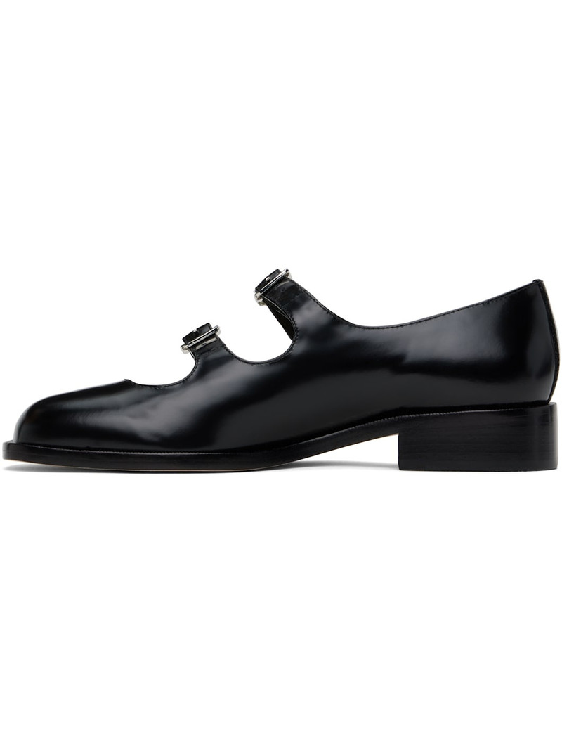 Black Double Strap Ballerina Flats 3
