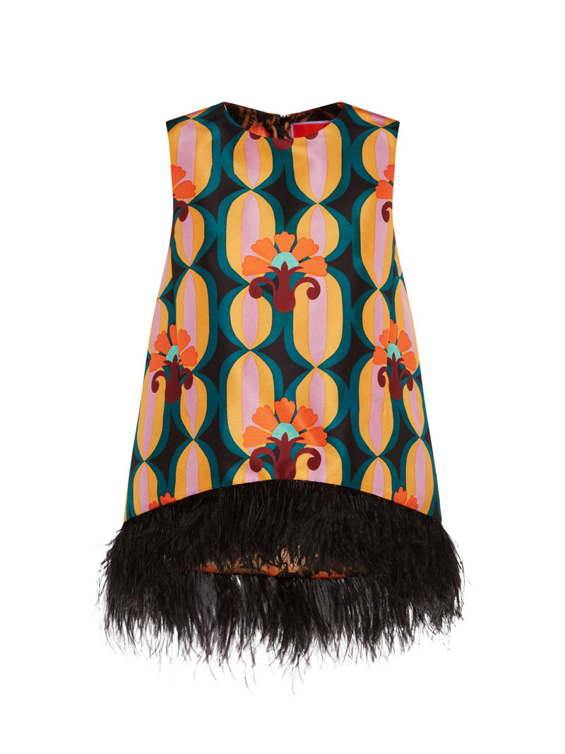 Women's La Scala Top with Feathers - Arcturus Blue Petrol 1