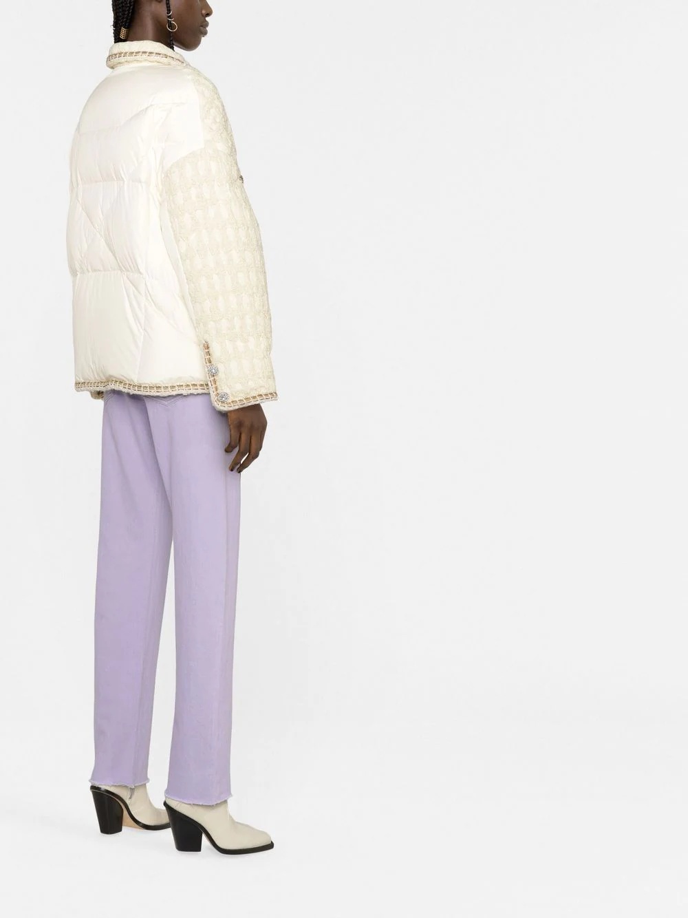 tweed puffer jacket - 3