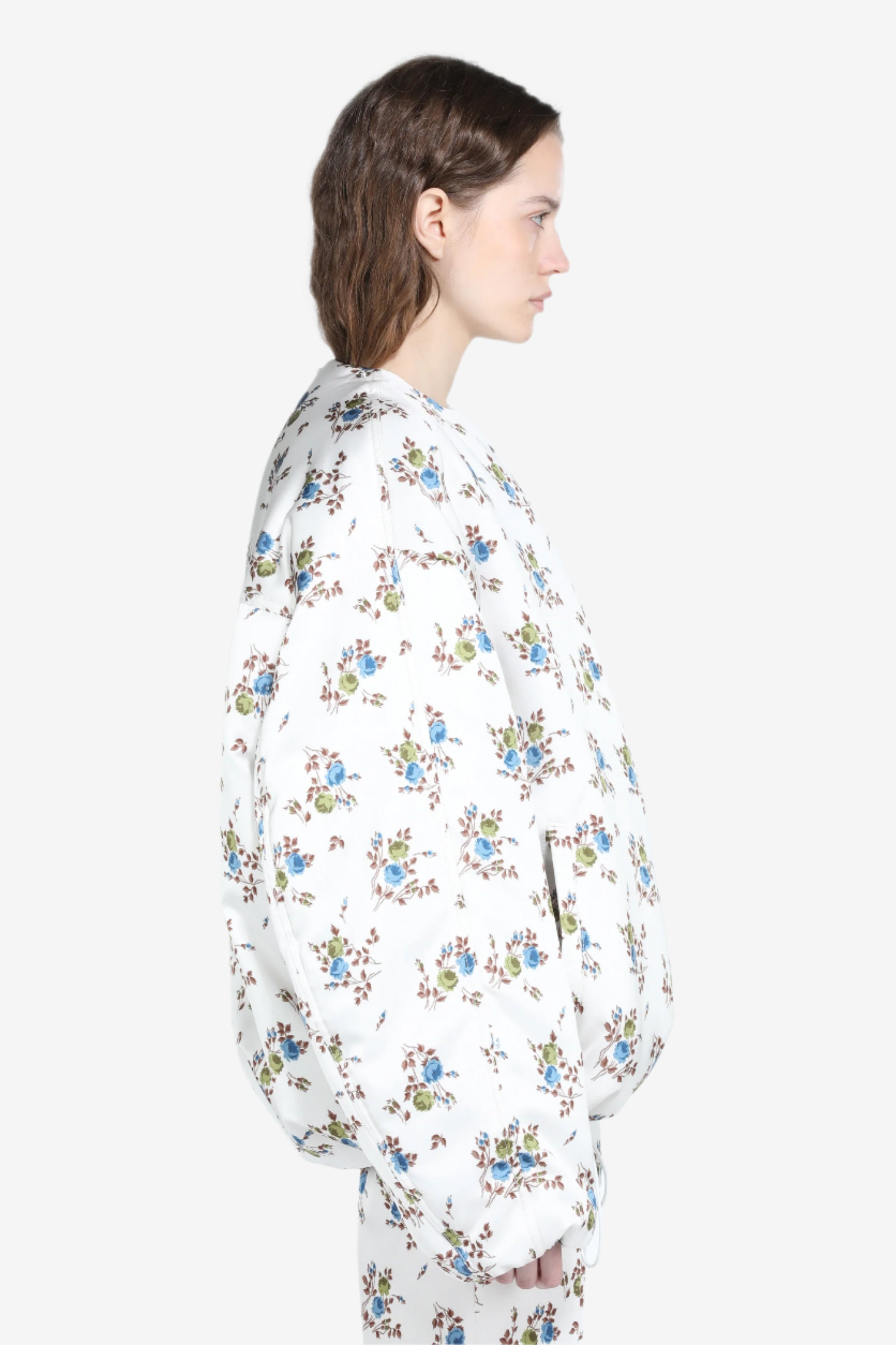 PADDED BOMBER JACKET WITH FLORAL PRINT - 3