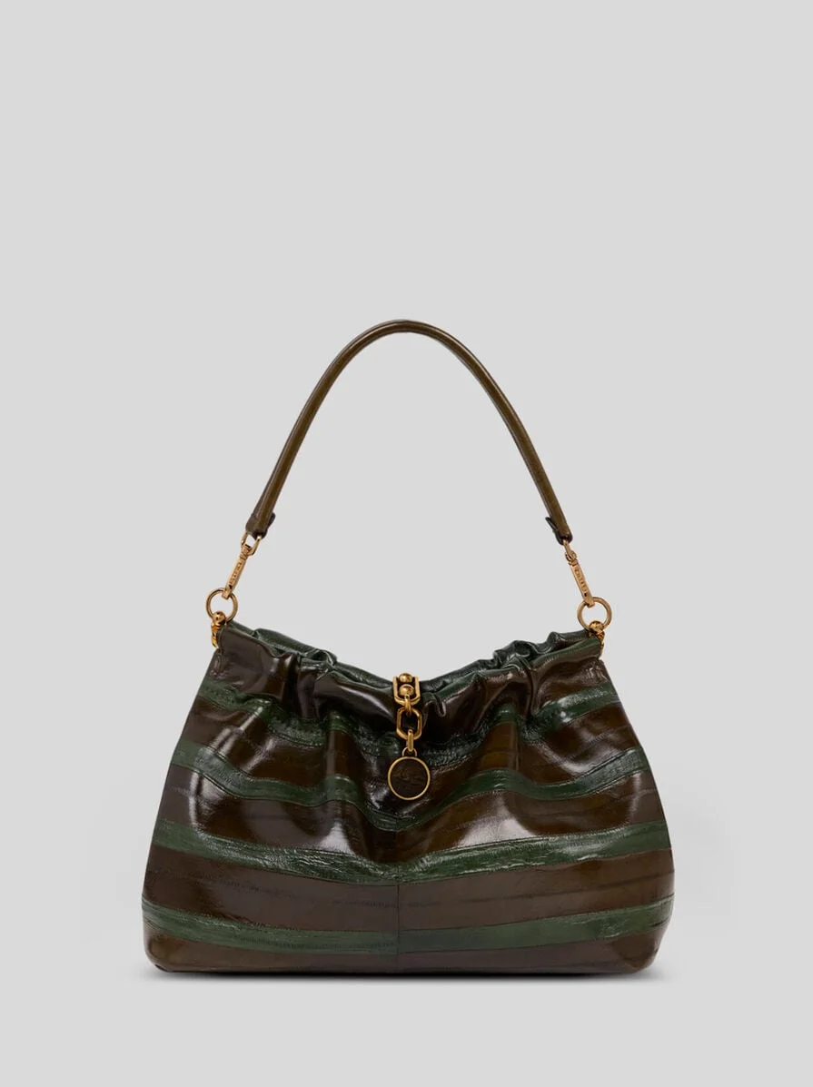 MEDIUM VELA BLOSSOM BAG IN FADED EEL LEATHER - 1