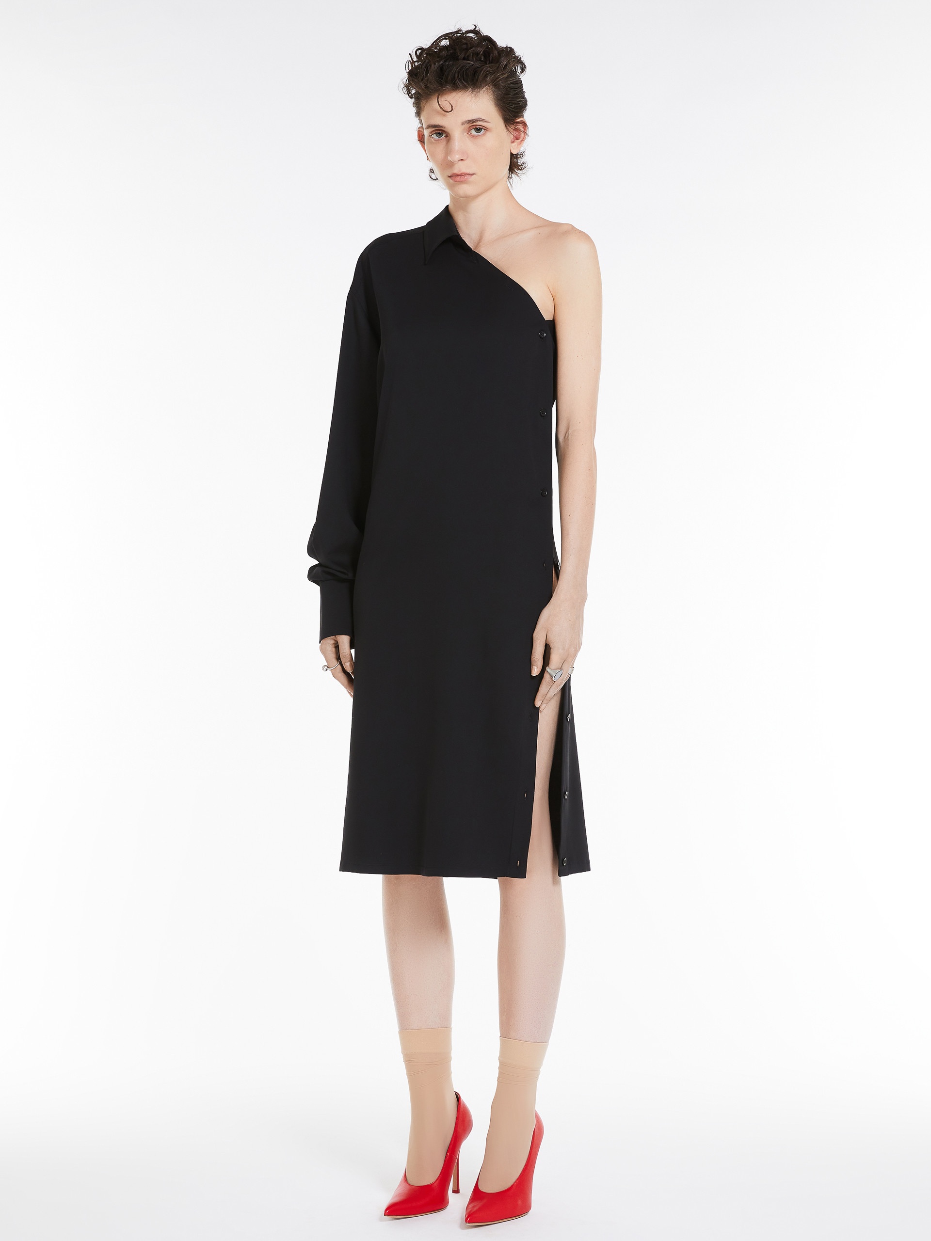 ZURCA Asymmetrical stretch silk dress - 3