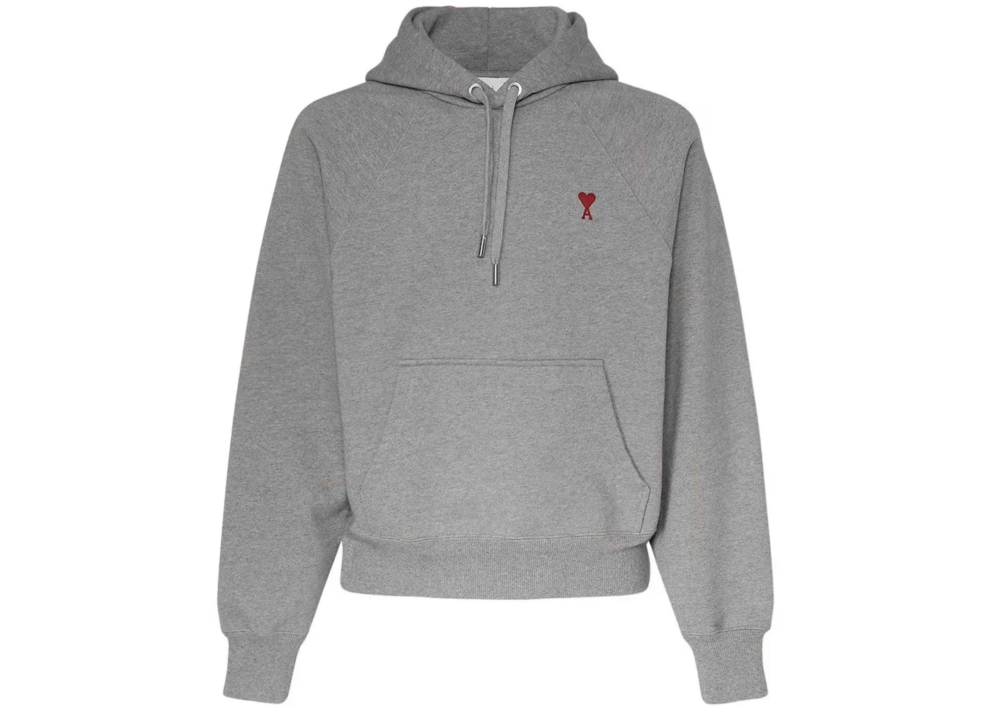 Ami Paris Ami De Coeur Hoodie Grey - 1