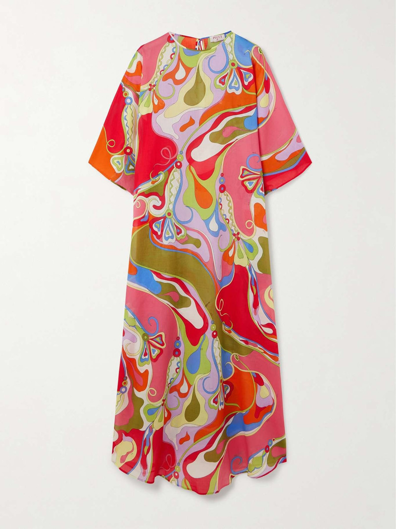 Printed cotton-voile kaftan - 1