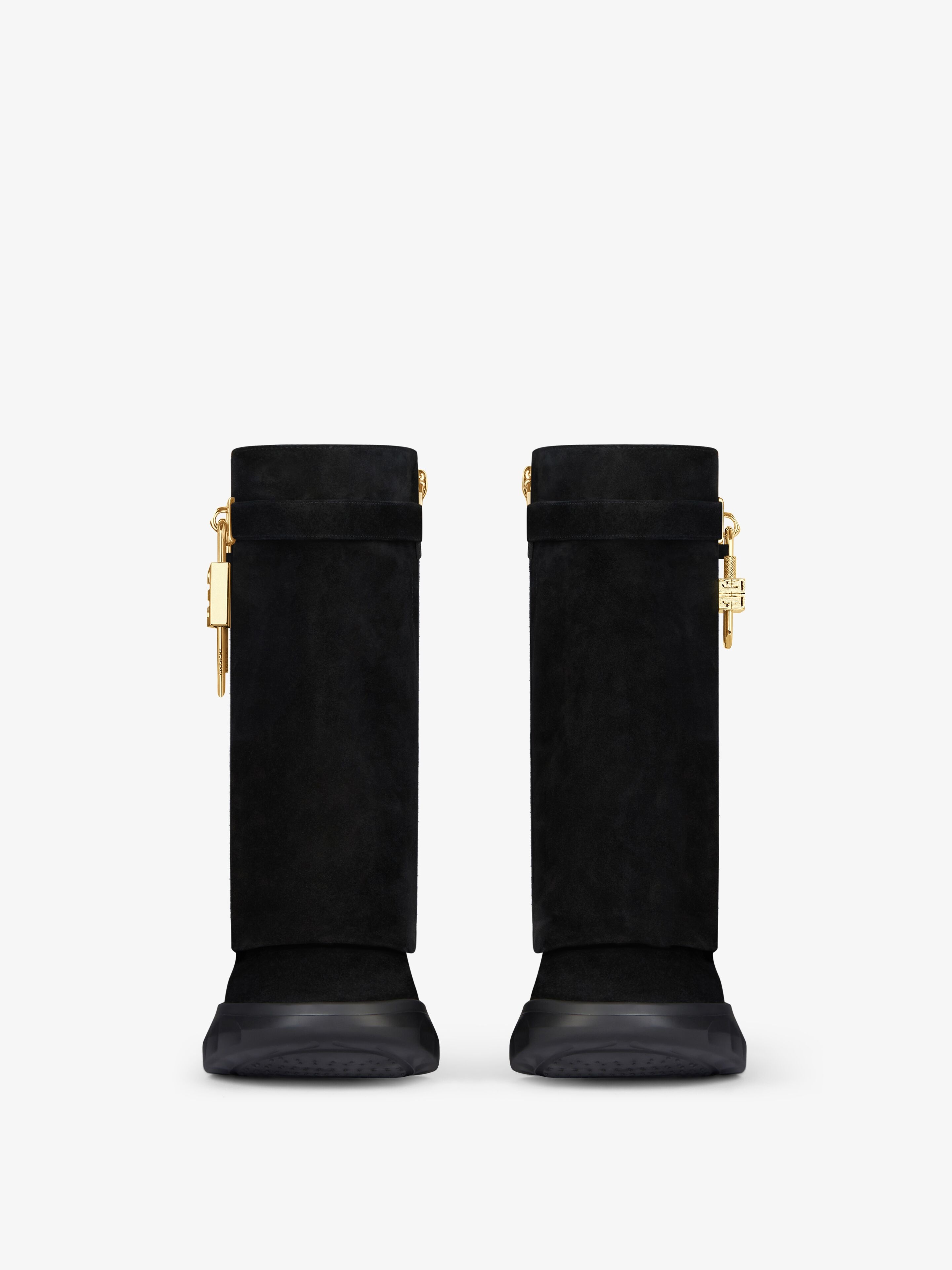 SHARK LOCK BIKER ANKLE BOOTS IN SUEDE - 3