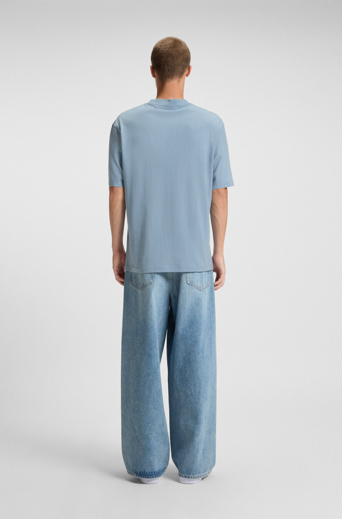 ALL-GENDER T-SHIRT WITH BLURRED LOGO PRINT - 5