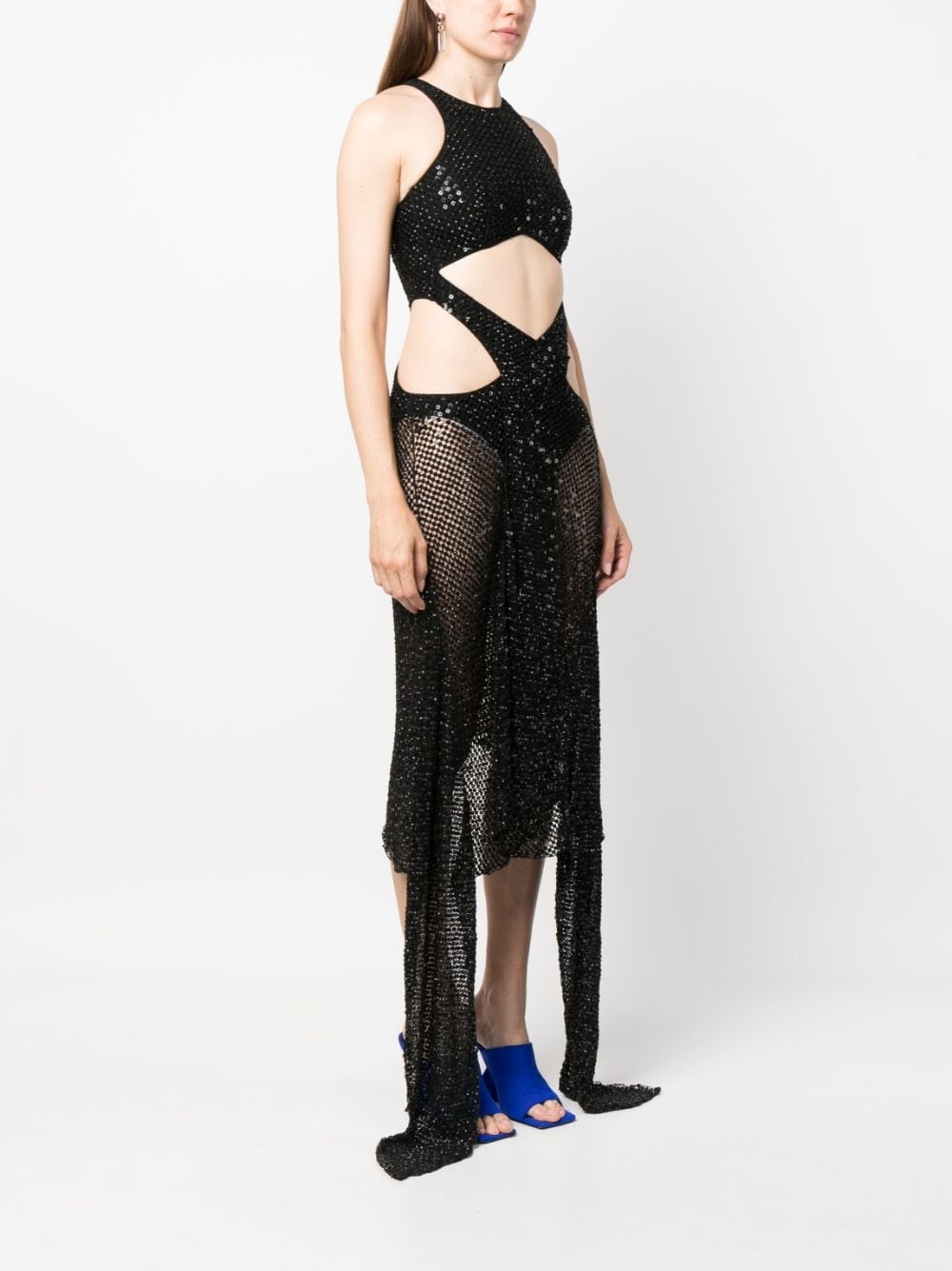 Magnolia sequin-embellished net dress - 3