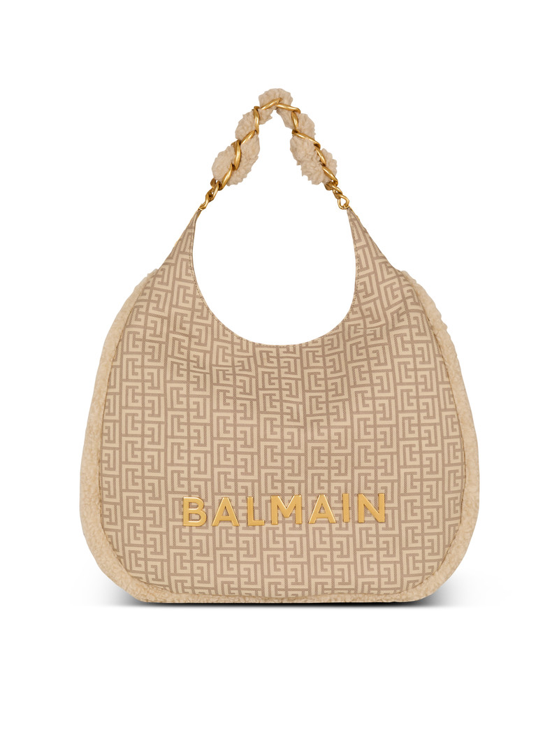 Large 1945 Soft Hobo bag in nylon with a PB Labyrinth monogram 1