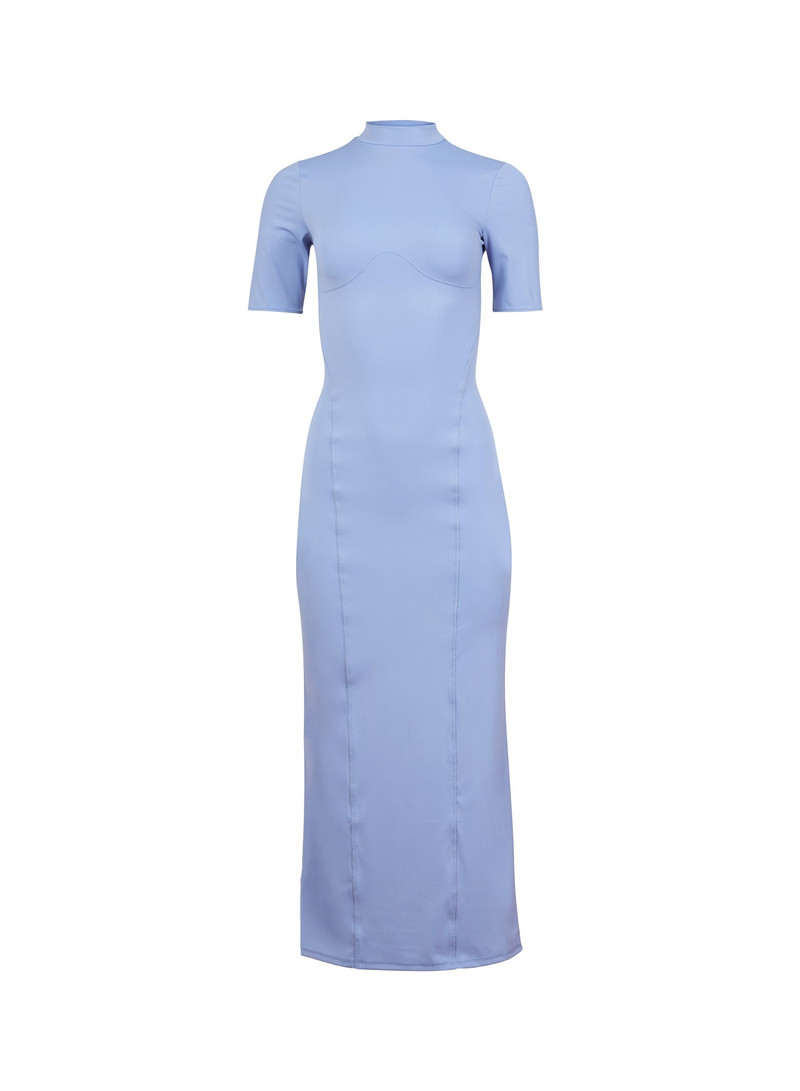 Jersey Mock Neck Dress 1