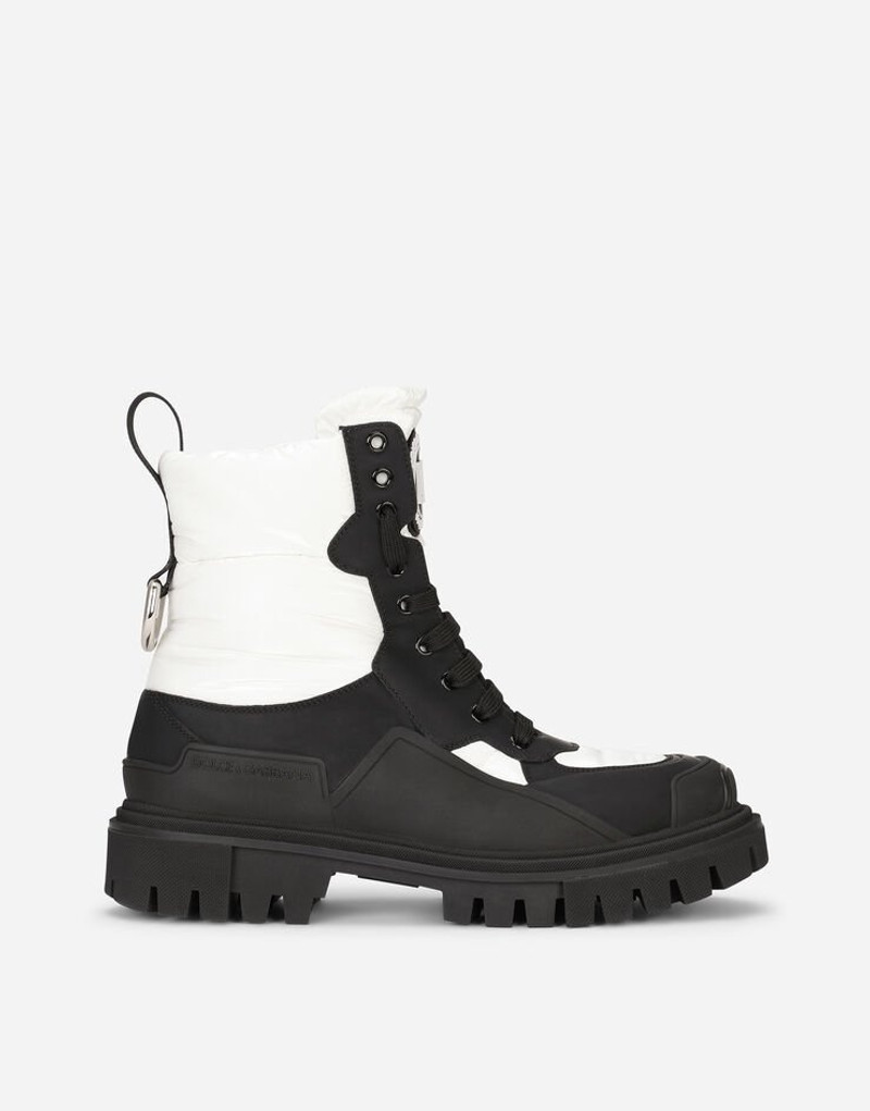 Rubberized calfskin and nylon hi-trekking boots 1