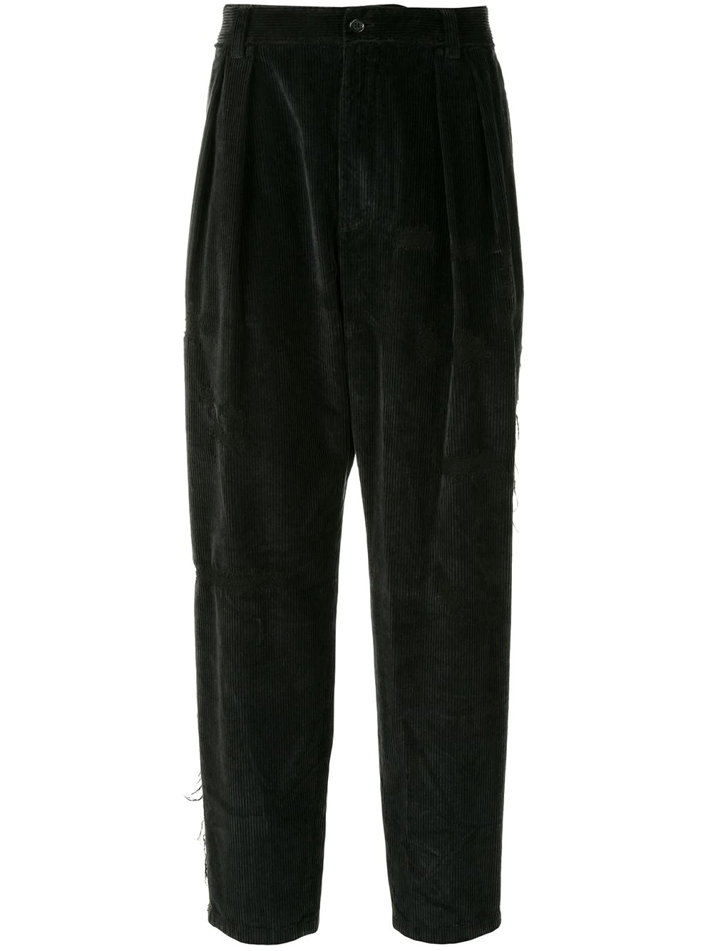 corduroy tapered trousers - 1