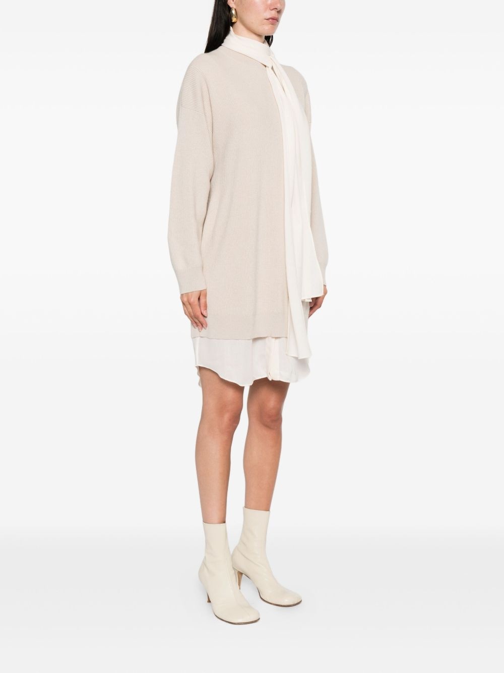 ribbed knit mini dress - 3