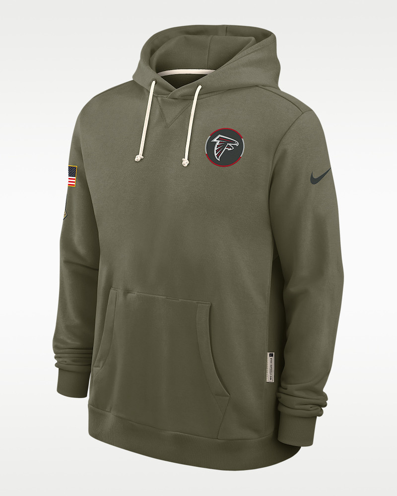 Atlanta Falcons Salute to Service Sideline Dominant Force Men's Nike Dri-FIT NFL Pullover Hoodie 1