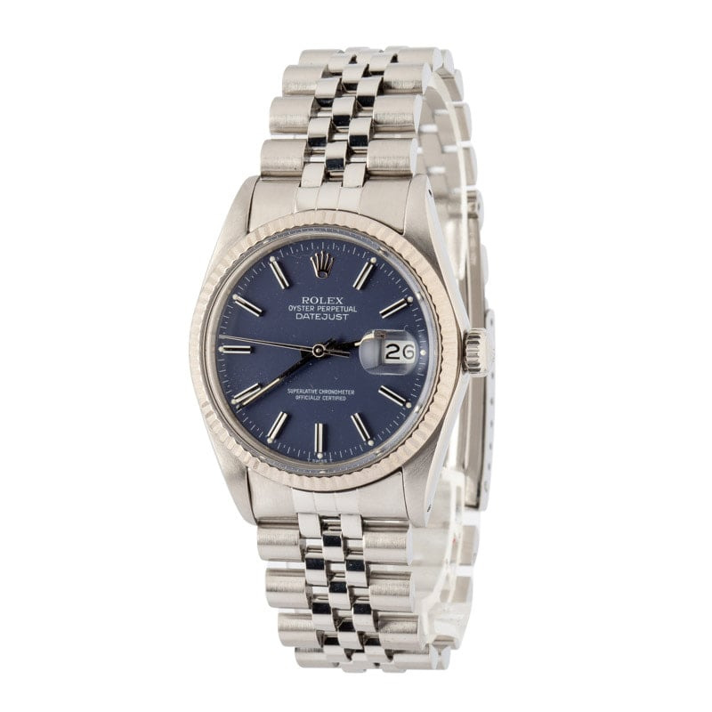 Pre-owned Rolex Datejust 16014 Blue Dial - 2