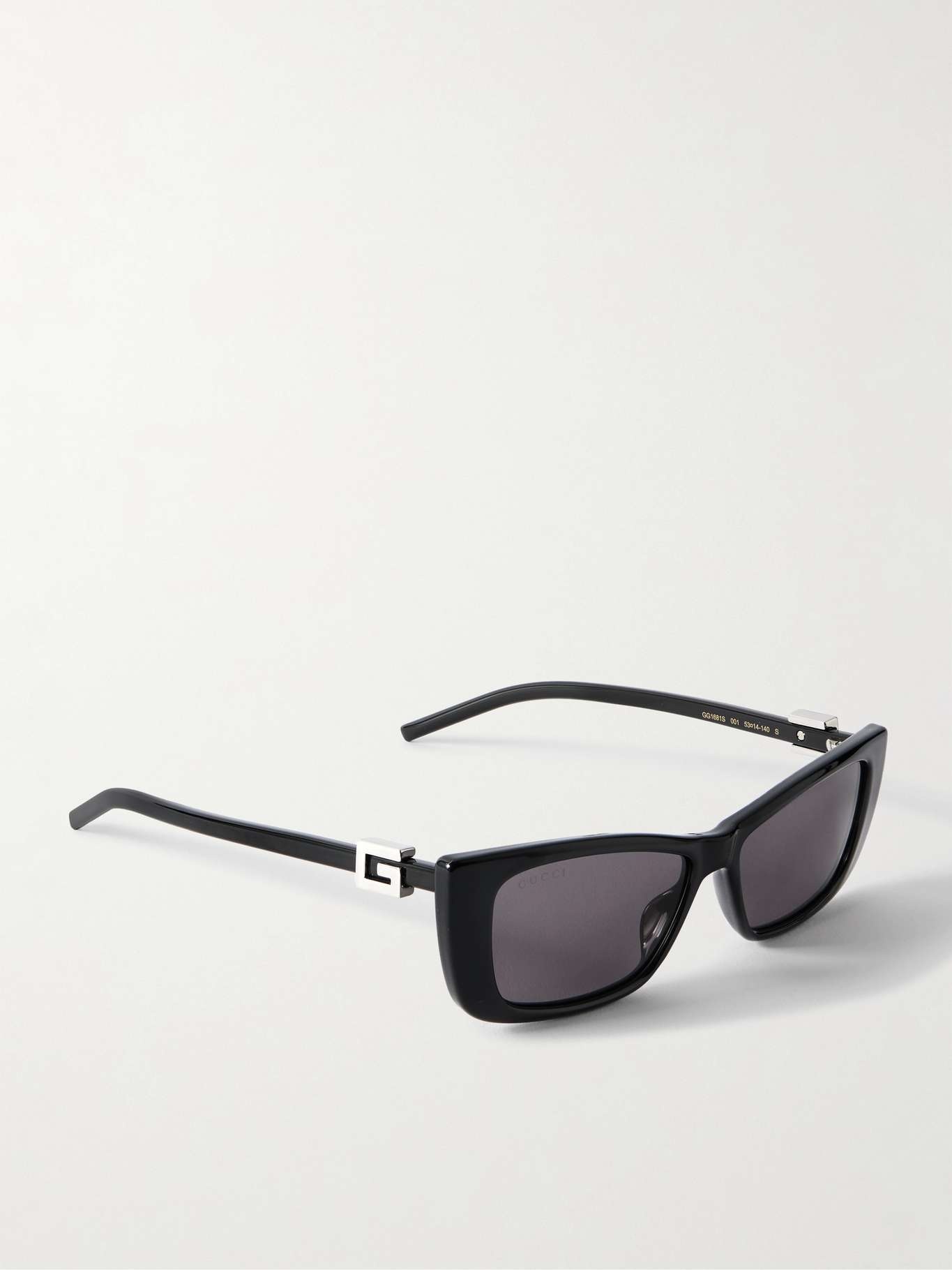 Cat-eye embellished acetate sunglasses Black - 3