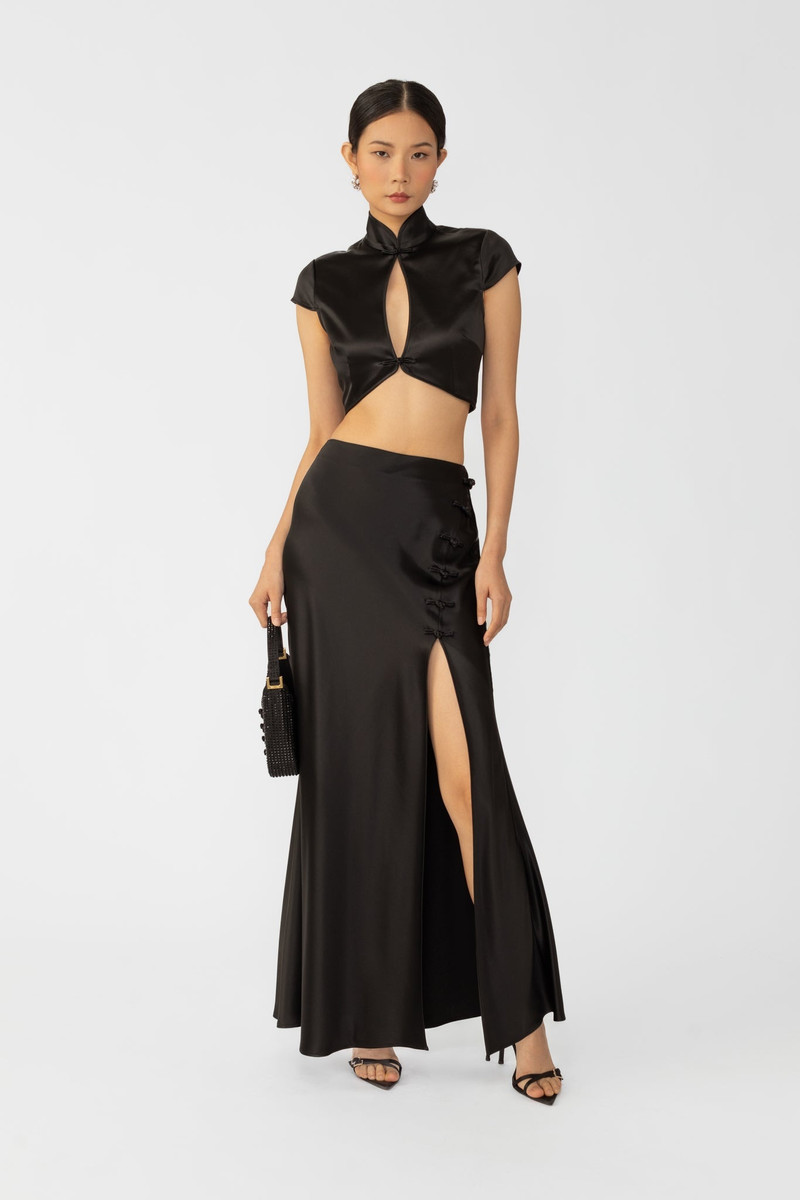 SAU LEE PEGGY SATIN TOP outlook