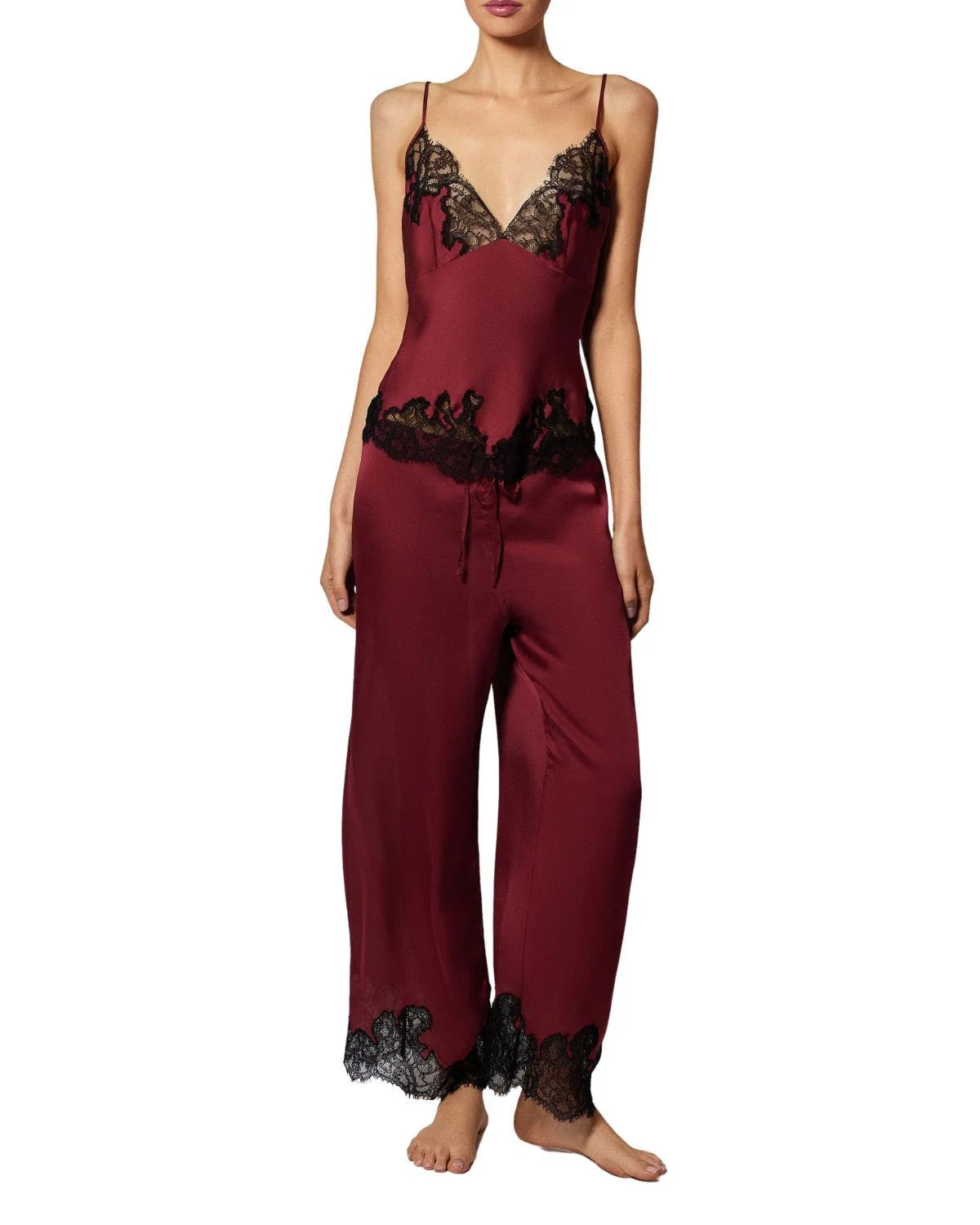 Kiki de Montparnasse Giselle Pajama Pant in Brick Dust at Nordstrom - 1