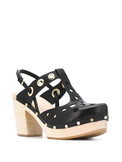 REDValentino laser cut detailing clogs outlook