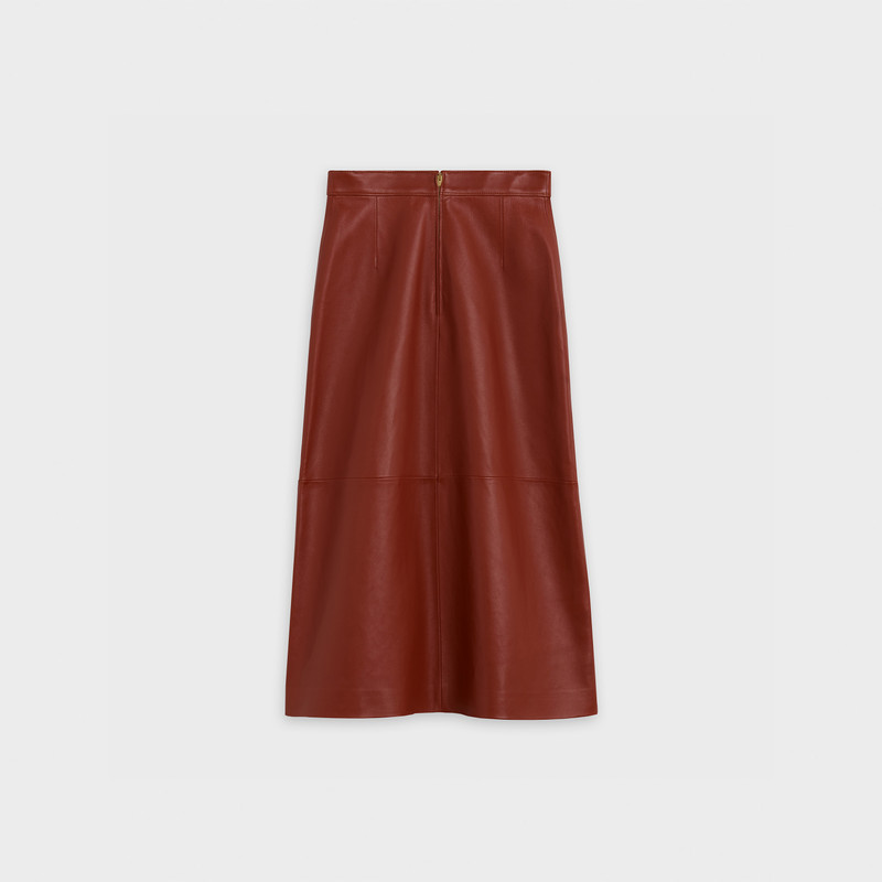 CELINE MIDI SKIRT SIGNATURE IN LAMBSKIN outlook