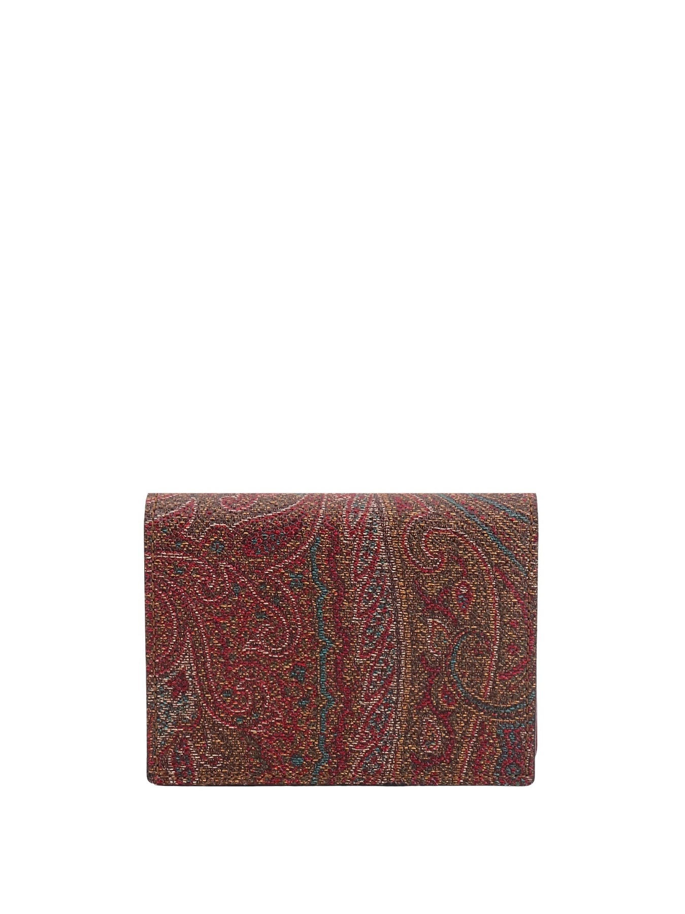 Paisley fabric wallet with embroidered Pegaso logo - 2