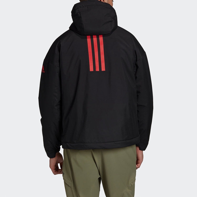 adidas Urban Fc Cny Outdoor Hooded Cotton Jacket Men Black FT9410 - 2