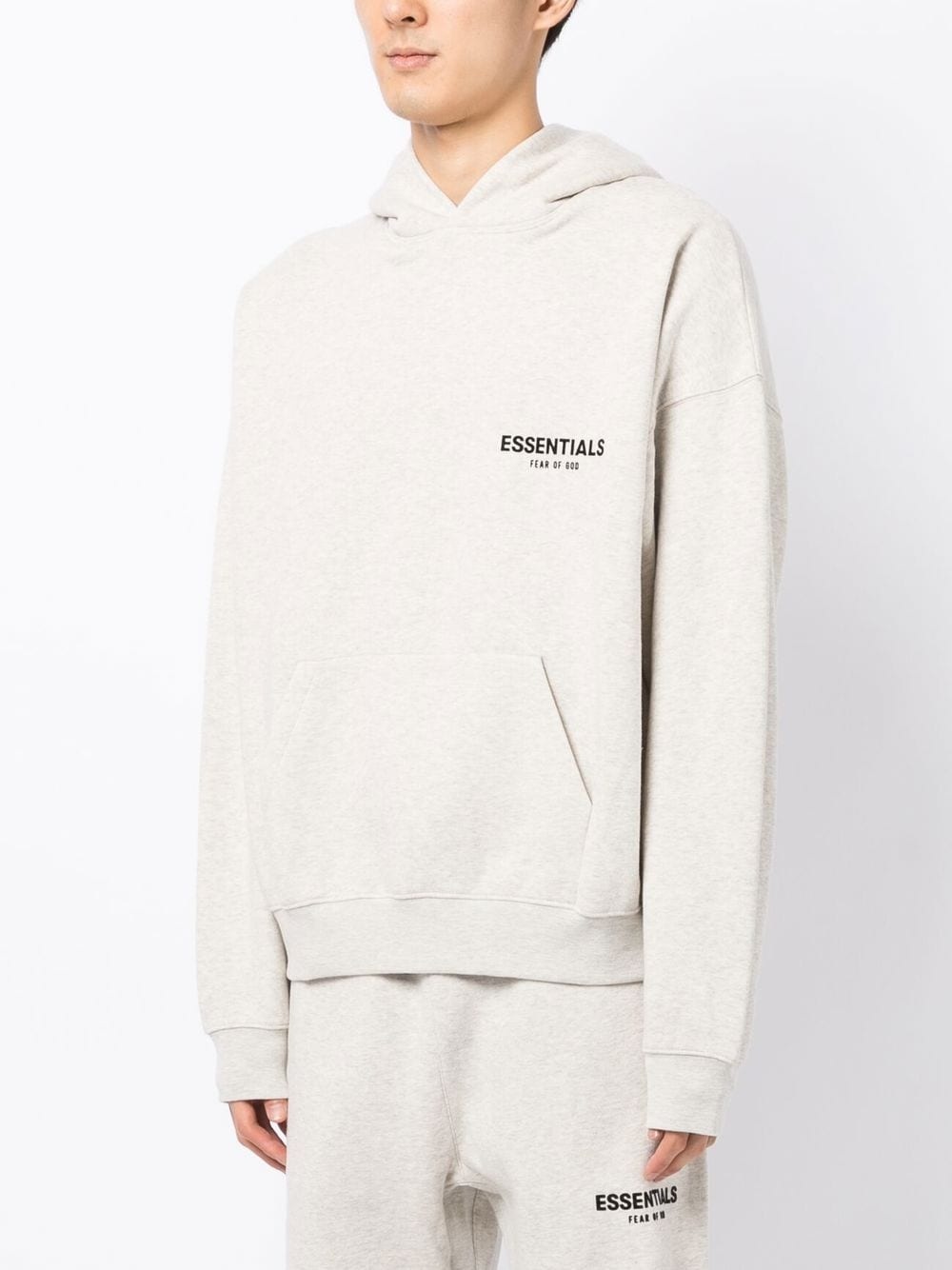 logo-print cotton-blend hoodie - 4