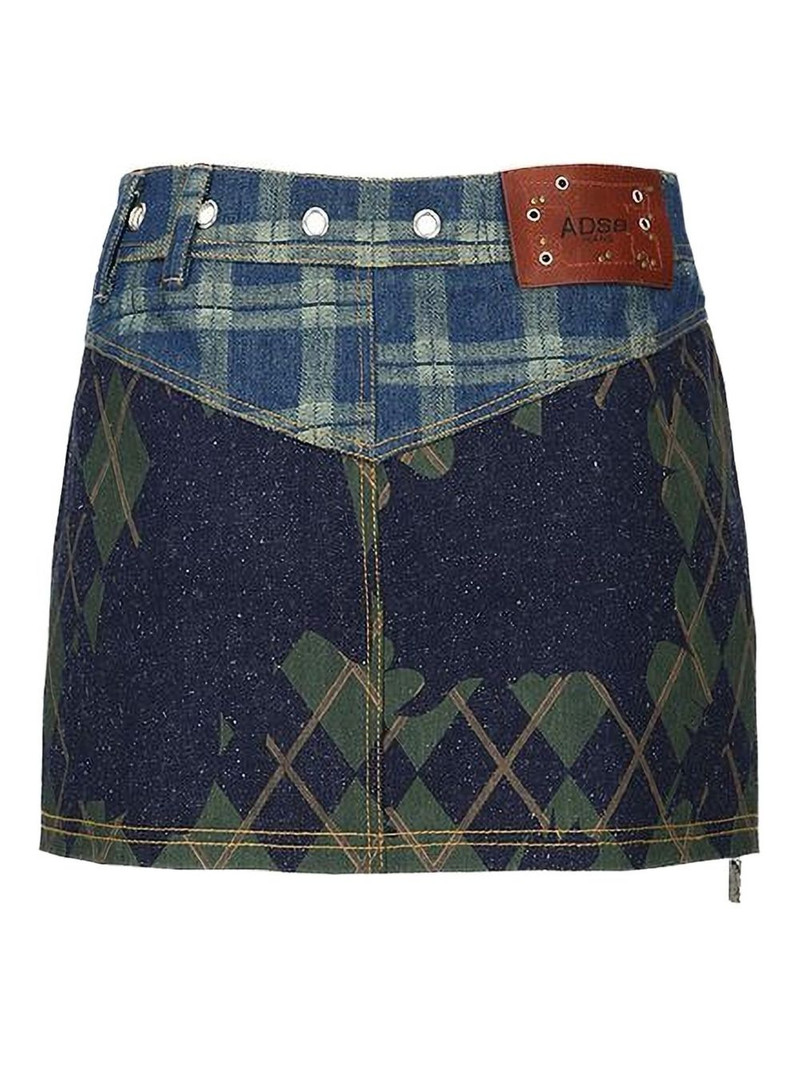 argyle-pattern skirt 4