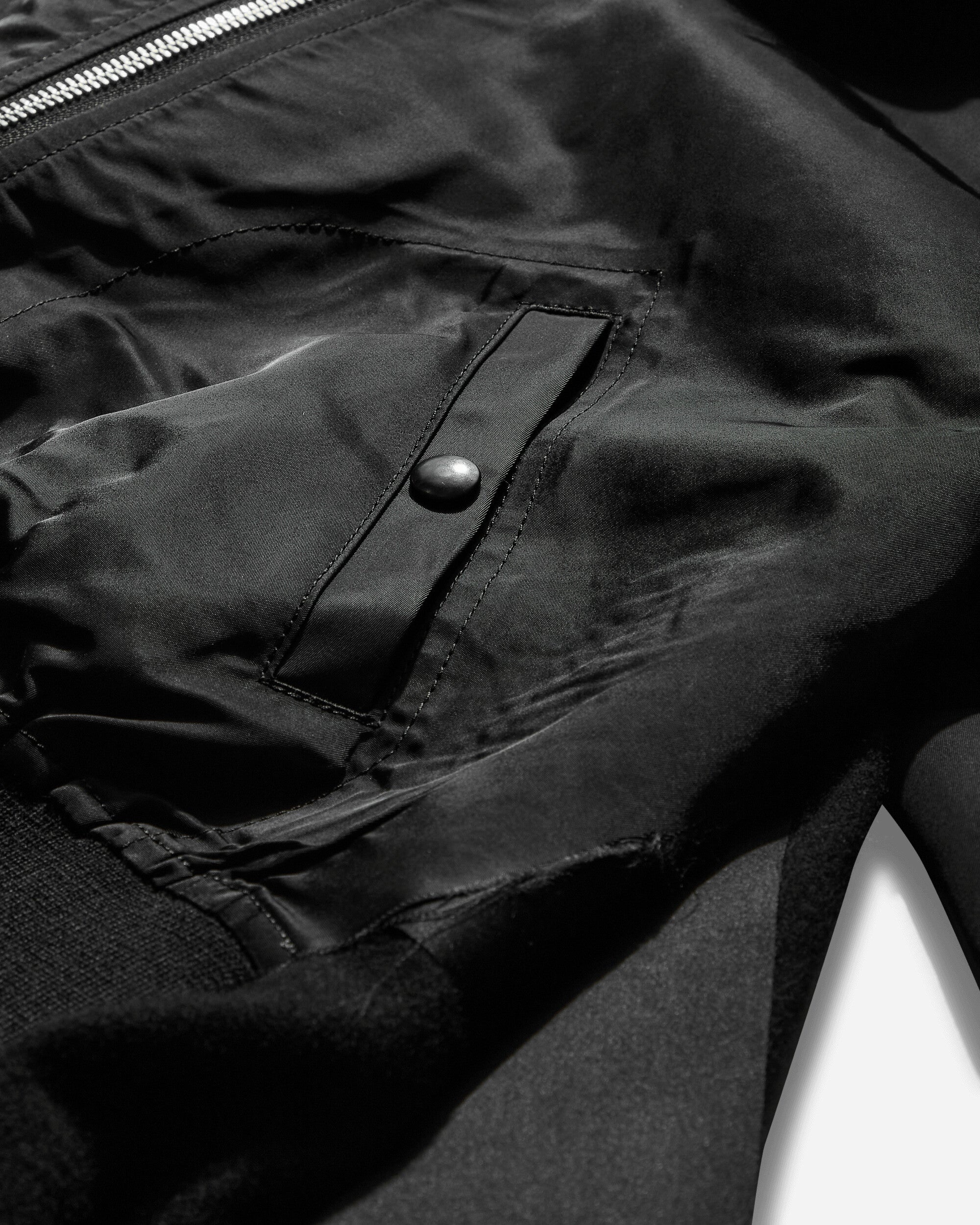 Women's Nylon Twill MA-1 Jacket Black - 3